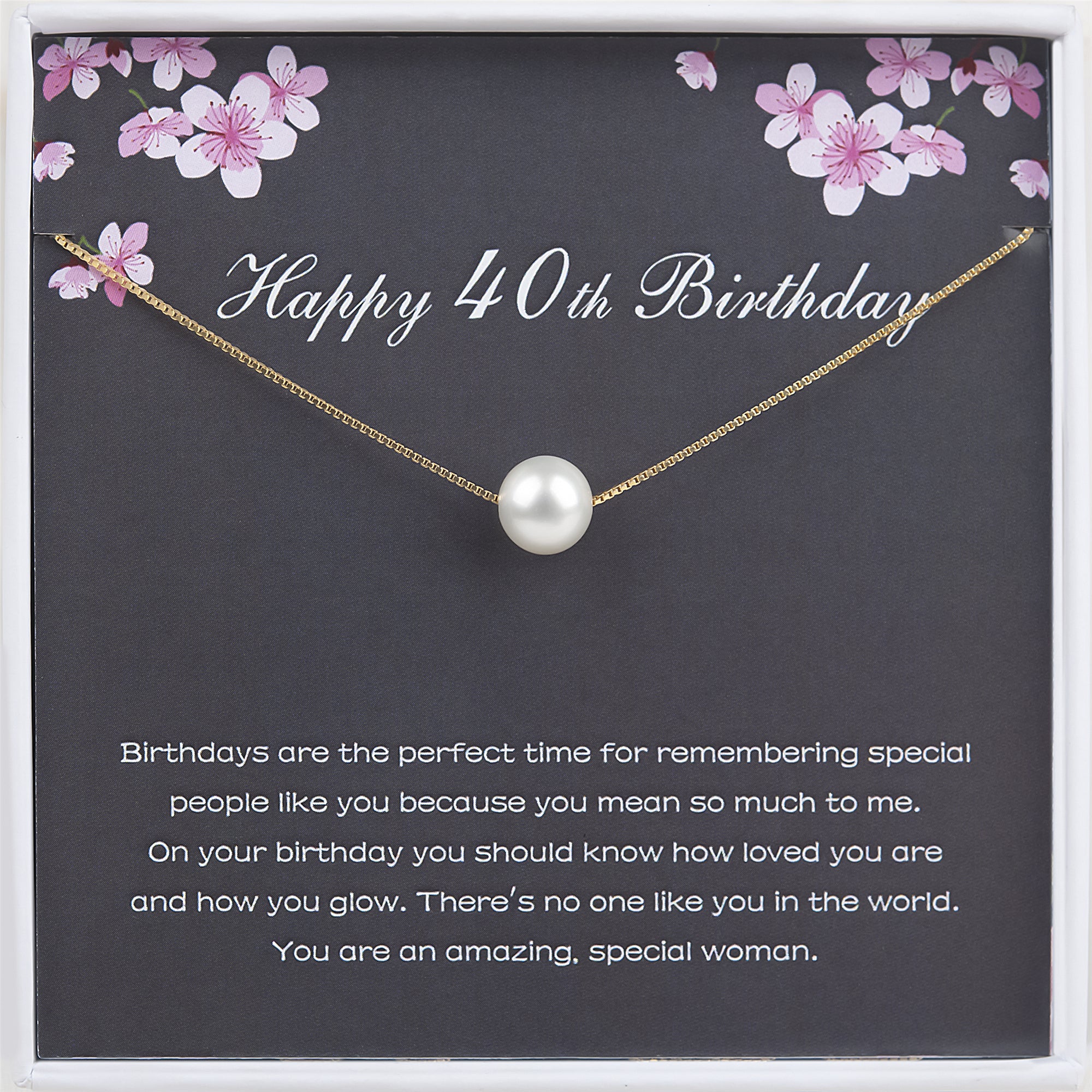 Happy 40th Birthday Gift for Wife from Husband, Custom Pearl Necklace – Anavia Jewelry & Gift